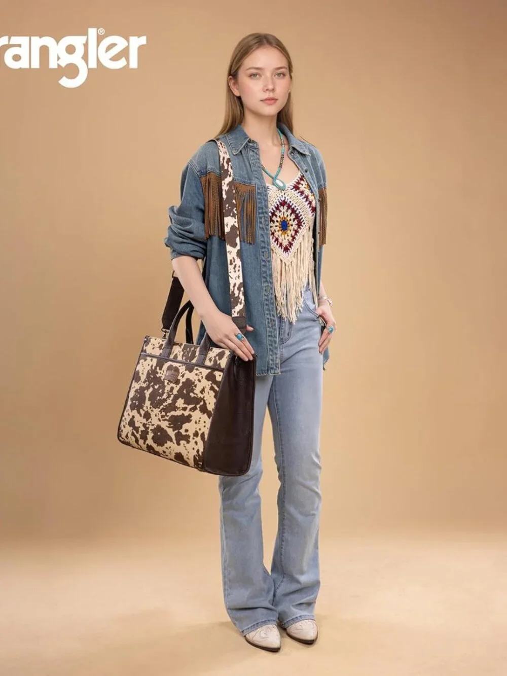 Wrangler Laptop Bag for Women 15.6 Inch Vintage Work Tote Bag for Business Brief - Picture 3 of 6